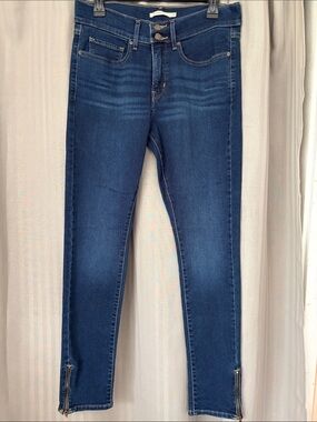 Levi Strauss Women’s Dark Blue 311 Shaping Skinny Jeans with Ankle Zips